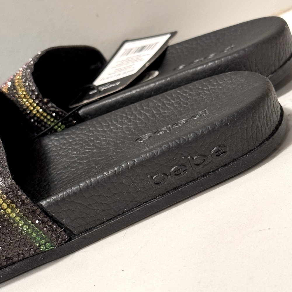 Bebe Girls Rhinestone Slides - Picture 3 of 7
